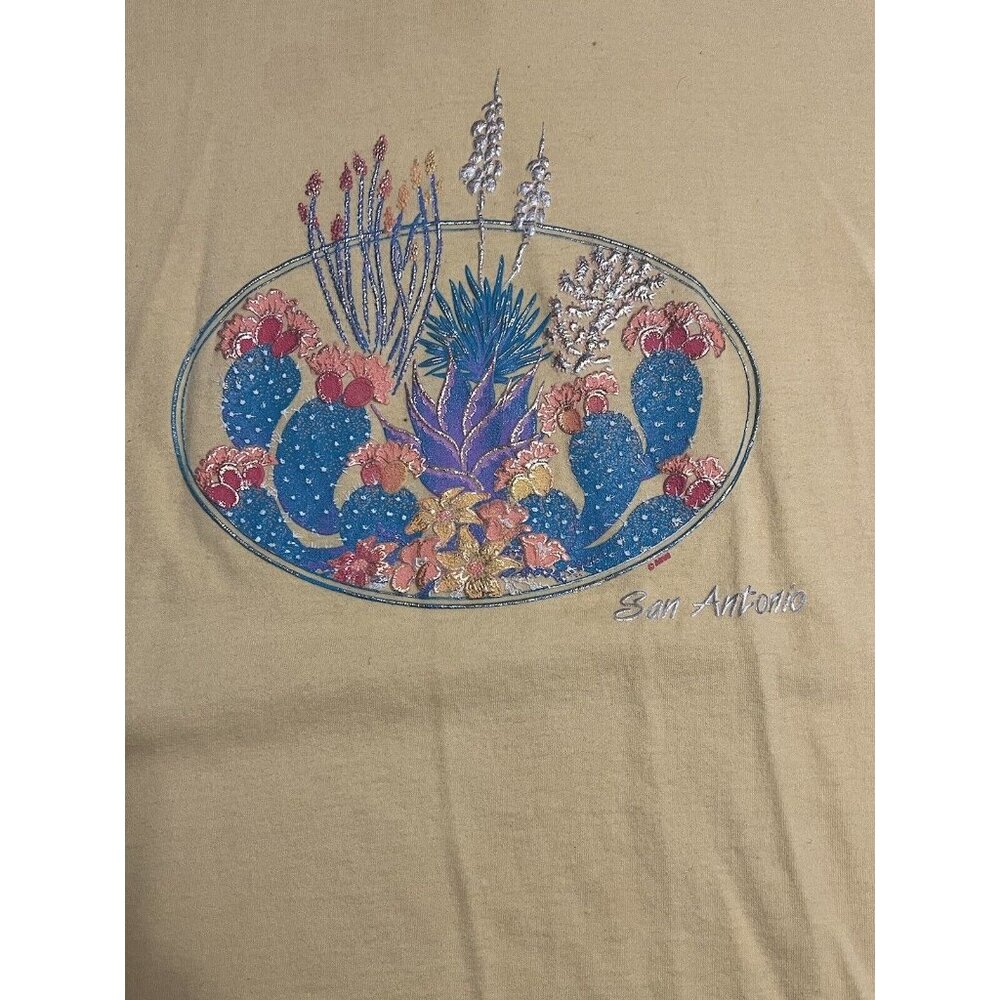 Single Stitch‎ San Antonio Anvil U.S.A. Cotton T-Shirt Size Large Travel VTG - Picture 4 of 11